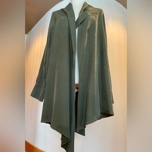 Lovely silk drape “cape” blouse.